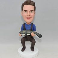 Personalized custom bobbleheads with a fish