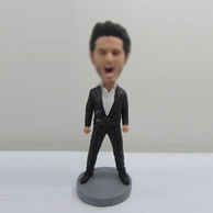 Personalized custom Bellowing man bobbleheads