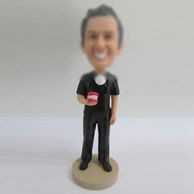 Personalized custom black pants man bobbleheads