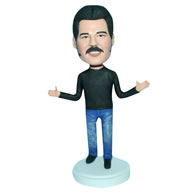 Man in black sweater custom bobblehead