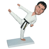 Custom man in taekwond uniform  bobble head