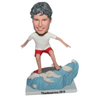 Custom man on the sea surf  bobblehead