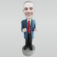 Custom black shoes male bobblehead