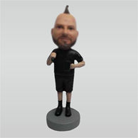 Custom black boots bobbleheads