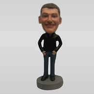 Custom casual man bobble heads