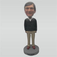 Custom black Khaki pants man bobbleheads