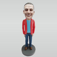 Custom red coat man bobbleheads