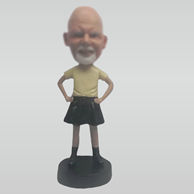 Custom black dress bobble heads