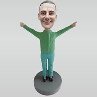 Custom happy man bobblehead