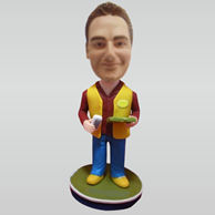 Personalized custom man bobbleheads