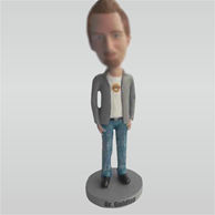 Personalized Custom bobblehead doll of casual