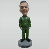 Custom green clothes bobbleheads